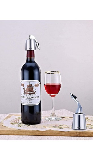 OWO Weinflaschenverschluss Edelstahl Weinflaschenverschluss mit Silikon expandierender Getränkeflaschenverschluss wiederverwendbarer Weinretter dreifache Farbe - B095LZR7YLN