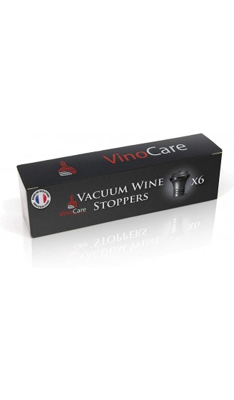 VINOCARE ® Weinstopfen für Weinpumpen Premium Sommelier Weinstopper x6 - B06XGZG8WN1