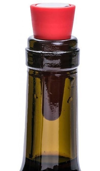 Weinverschluss Silikon,Flaschenverschlüsse Farbig 5er Pack Wiederverwendbare Weinflasche Caps Bier Sealer mit Schraube für Einkochen von Bier Getränke Alkohol - B07SKJDKX7L