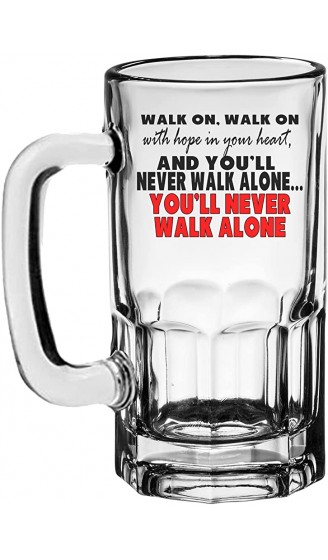Bierkrug mit Aufschrift "You'll Never Walk Alone Football Chants" Terassenlieder Liverpool - B09SLVL3Z5T