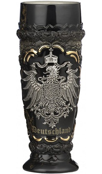 Bierkrug schwarz Deutschland Zinnwappen Weizenbiertulpe 0,5 Liter Bierseidel KI 155-SZA 0,5L Deutschland - B008ZZUYQ2P