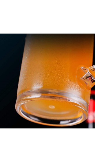 dfewf Bierkrug Bierkrug aus Glas mit Griffen Langlebige Bierkrüge 500 ml Tropfenfest Klassische Wasserbecher für die Hausbar - B09TN25VXHW