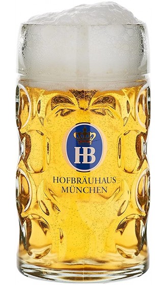 HB Hofbräuhaus München Bierkrug Hofbräuhaus München HB Glaskrug 0,5 Liter King Werk KI 1000062 - B00Y005PTMG