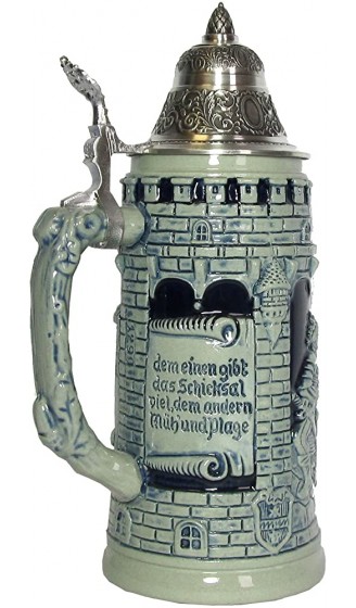 King Blauer Bierkrug das Leben ist ein Würfelspiel Ritterseidel 0,5 Liter Bierseidel - B00900X5W6I