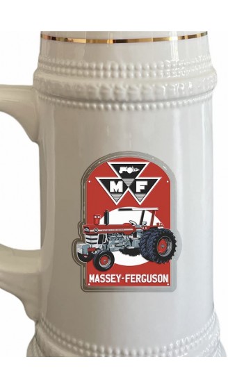 Messey Ferguson Traktor Schild MF 35 365 375 Keramik Bierkrug Retro Engineering Vintage Poster Deutscher Bierkrug Pint Neuheit Tasse - B09SLTK7Y4L