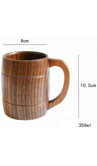 Zonfer Holz-Bierkrug-Weinlese-Bier Kaffeetasse Griff Holz Cup Für Bierfest Tee Kaffee Wasser 400 - B08GY4QM8SX