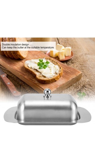 Deror Butterdose Edelstahl Dessertschale Käsebrotbox mit Griffabdeckung Küchenzubehör Spülmaschinenfest - B093WXRDZM2