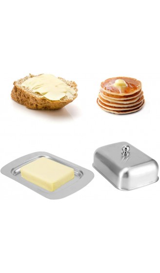 Deror Butterdose Edelstahl Dessertschale Käsebrotbox mit Griffabdeckung Küchenzubehör Spülmaschinenfest - B093WXRDZM2