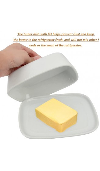 NA 16.5 * 13.2cm Butterdose aus Keramik + Butterspatel,Butteraufbewahrungsschale - B09FF7SZ822