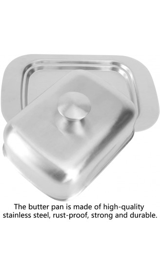Xiuyer Edelstahl Butterdose 2pcs Butterdose Behälter mit Deckel Praktischer Lebensmittelbehälter Küchenhandwerk für Dessert käse Silber - B08YY5MDPZU