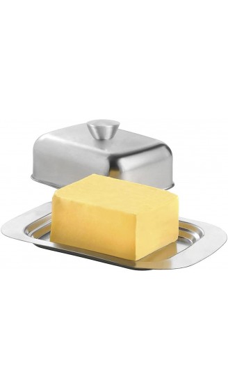 Xiuyer Edelstahl Butterdose 2pcs Butterdose Behälter mit Deckel Praktischer Lebensmittelbehälter Küchenhandwerk für Dessert käse Silber - B08YY5MDPZU