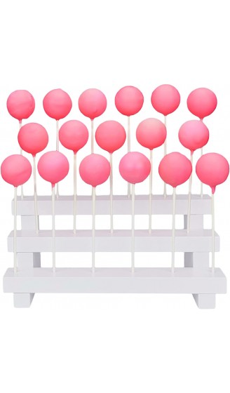 Cake-Pop-Ständer Verkaufsständer – Lollipop-Halter 3-stufig Holz 17 Löcher Lutscher-Ständer für Desserttisch Hochzeit Geburtstagsparty weiß zusammenklappbar passend für 4 mm Lollipop-Stiele - B08MQBRYV7K