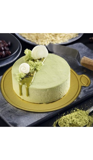 FYSL 100 Stück Prämie Mousse Kuchen Bord 9 cm Einweg Kuchen Board Cake Board für Hochzeit Geburtstag Kuchen gebäck Dekoration Golden - B08KSZ61VQK
