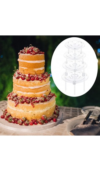Tortenplatte Kuchenstützen mit Platten mit 15 Stück Dübelstangen Torte und 5 Etagen Tortenständer für Mehrstöckige Gestufte Kuchen zur Dekoration der Hochzeitsgeburtstagsfeier - B09B3G1SGZN