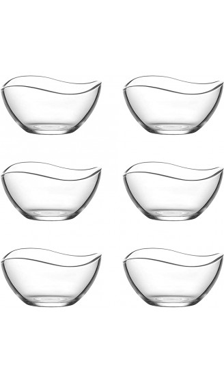6 Tlg. 310 ml Schüssel Glasschüssel Servierschalen Set Dessertschalen Glas Salatschüssel Glas Schälchen Set Bowl Schale Schale Deko Schale - B08YD9Y592C