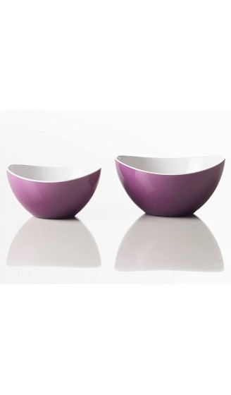 Omada Design Salatschüssel für Pasta und Salat Schale aus zweifarbigem beständigem Kunststoff Trendy Linie 26cm Durchmesser 3,5lt Kapazität geeignet für Geschirrspüler Violett - B009T42GEGN