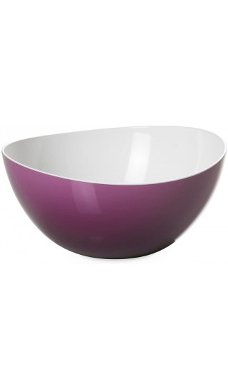 Omada Design Salatschüssel für Pasta und Salat Schale aus zweifarbigem beständigem Kunststoff Trendy Linie 26cm Durchmesser 3,5lt Kapazität geeignet für Geschirrspüler Violett - B009T42GEGS