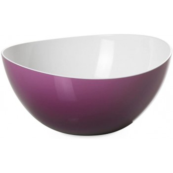 Omada Design Salatschüssel für Pasta und Salat Schale aus zweifarbigem beständigem Kunststoff Trendy Linie 26cm Durchmesser 3,5lt Kapazität geeignet für Geschirrspüler Violett - B009T42GEGS