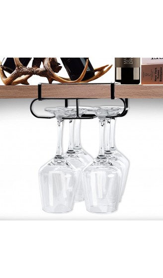 2 Stück Weinglashalter ohne Bohren Für 12 Glas,Gläserhalter Hängend Weingläser Aufhängen Weinglas Regal Schrankeinsatz Küche - B07WJBFV4VU