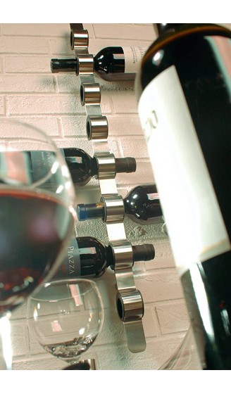 blomus -CIOSO- Weinflaschen-Wandhalter in exklusiver Optik Edelstahl-matt Platz für 8 Flaschen außergewöhnliche Weinpräsentation hochwertig H B T: 74,5 x 3,5 x 7 cm Edelstahl 65193 - B000BKHL1KV