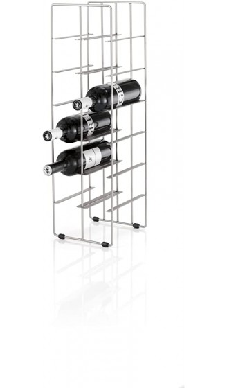 blomus -PILARE- Weinregal aus matt-vernickeltem Stahl freistehend mit Platz für 12 Weinflaschen Flaschenständer mit hochwertiger Verarbeitung edel H B T: 66 x 19 x 21 cm Silber 68486 - B000BKBJWCR
