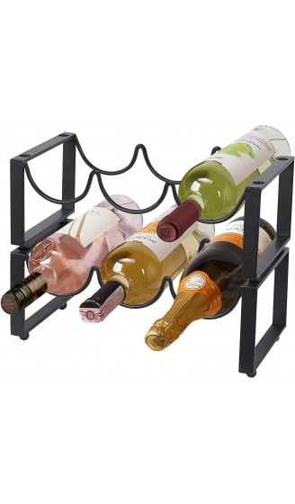 Brand Umi Weinregal Metall Flaschenregal für 6 Flaschen 2-stöckiges stapelbar Weinflaschen für Bar Haus - B08624S3QSH