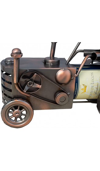 Brubaker Weinflaschenhalter Traktor mit Traktorfahrer Deko-Objekt Metall Flaschenständer mit Grußkarte für Weingeschenk - B07YB1JHC8H