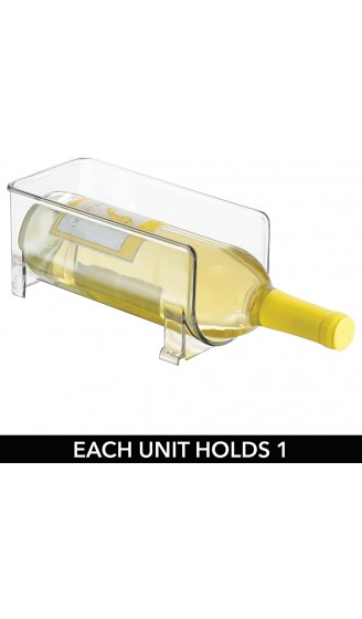 mDesign 2er-Set Flaschenregal – stapelbare Aufbewahrung für Weinflaschen und andere Getränke – modernes Weinregal aus Kunststoff für je 1 Flasche – transparent - B01HQLJWYUJ