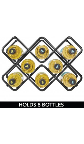 mDesign 2er-Set Wein- und Flaschenregal – schönes Weinregal mit 3 Ebenen aus Metall für bis zu 16 Flaschen – freistehendes Regal für Weinflaschen oder andere Getränke – schwarz - B07SG73TQRB