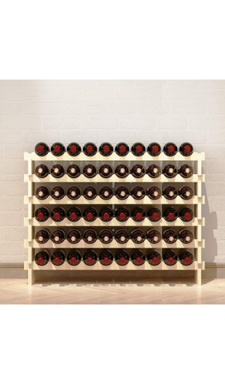 sogesfurniture Weinregal Flaschenregal mit 6 Ebenen für 60 Flaschen Wein Holzregal Weinhalter Weinständer Flaschenständer für Küche Esszimmer Bar 110x30x80.5 cm BHEU-BY-WS002 - B0876Y7XKPT