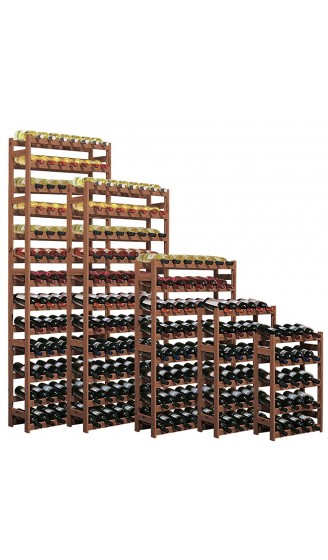 Weinregal Flaschenregal System"Simplex" Modell 5 für 91 Fl Holz Kiefer braun gebeizt - B00NOVM3982