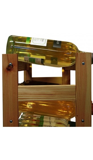 Weinregal Flaschenregal System"Simplex" Modell 5 für 91 Fl Holz Kiefer braun gebeizt - B00NOVM3982