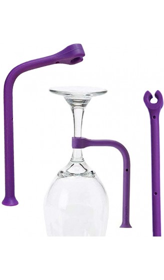 YouU Weinglas Halterung Einstellen Silikon Weinglas Geschirrspüler Becherhalter Safer Stemware Saver Lila 8 Stück - B07WH75KM32