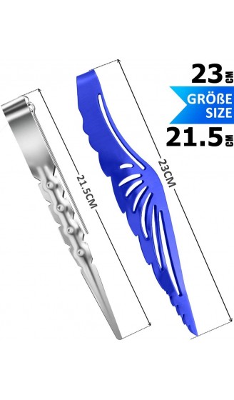 DFESKAH Shisha Zange Set Inkl. 23cm Wing KohleZange und 21.5cm Tabakzange Premium Wasserpfeife Zubehör Blau - B08P8G9G6NI