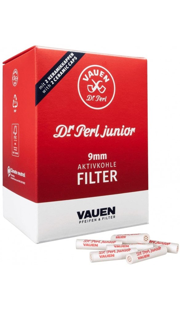 Dr. Perl Filter Junior Aktivkohlefilter groß-9 mm-Ju-Max 2 x 180er-Vauen Kohlenstoff Rot 10 x 8 x 5 cm - B01MU2XXTRY