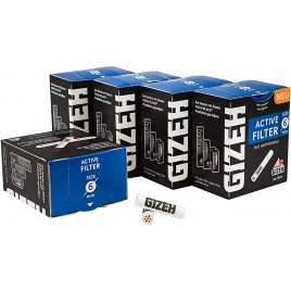 Gizeh ACTIV Filter Slim 5x34er Ø 6 mm 170 Stk Aktivkohlefilter Joint Tips Schadstoffarmer Rauchen - B07H1NDPHWX