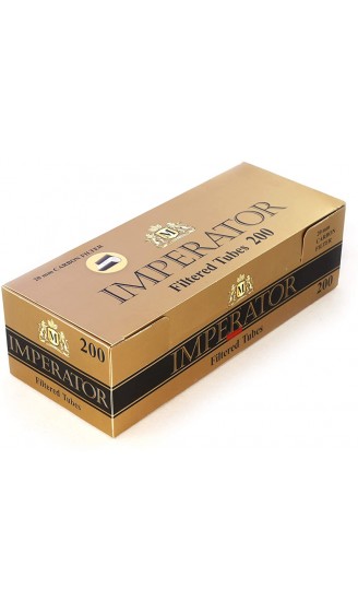 Imperator Carbon 200 gefilterte Zigarettenhülsen Schwarze Farbe 1 Box mit 200 Röhren - B07XN8LF125