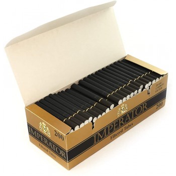 Imperator Carbon 200 gefilterte Zigarettenhülsen Schwarze Farbe 1 Box mit 200 Röhren - B07XN8LF125