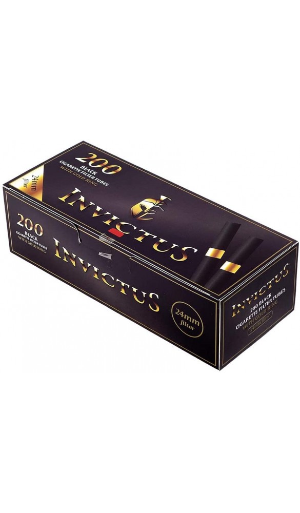 Invictus Black Zigarettenhülsen mit extra-langem 24 mm Filter 200er Box 10 Boxen 2000 Hülsen - B08KHBRP4GR