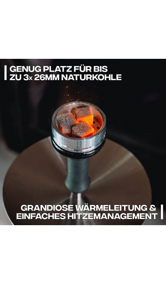 Shisha Smokebox Aluminium [+Gratis Phunnel Stopfen] Shisha Heat Management Device für intensiven Geschmack und grandiose Rauchentwicklung Passend für alle Shisha Phunnel Shisha Zubehör - B09W5SQXC8X