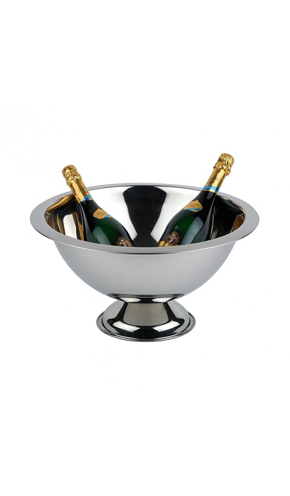 APS 36046 Hochglanzpolierte Edelstahl Champagne Schale satinpoliert Ø 45 21 x 23 cm 12 ltr - B0018O4CBA1