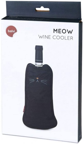 balvi Weinkühler Meow Schwarz Farbe Chiller Hülse Katze förmigen Flasche Wein Mit elastischen Bändern - B08TGMMXBDP
