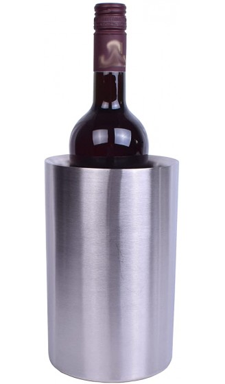 BeBuy24 Weinkühler Edelstahl doppelwandiger Flaschenkühler Sektkühler Sektkübel Eiskübel Eiseimer - B087PFZ29M1