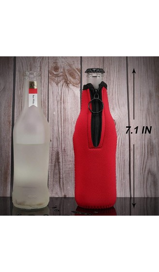 Bierflaschenkühler-Hüllen mit Reißverschluss für Party Bierhalter faltbar isoliert Neopren für 330 ml Flaschen - B08L6RHH2ZG