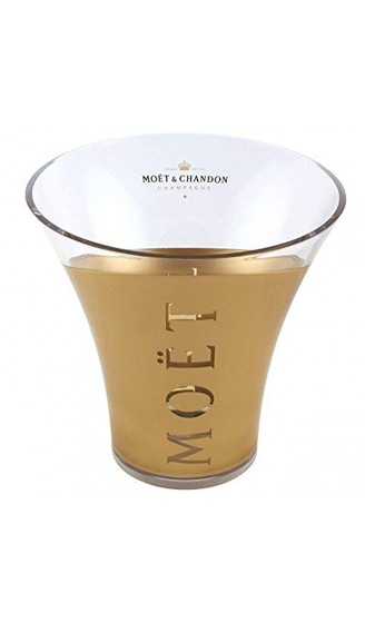 Moet & Chandon Champagner Flaschenkühler Gold Transparent Eiswürfel Behälter für eine Magnum 1,5 Liter oder 0,75 L Champagne Flasche - B07ST6D1C7E