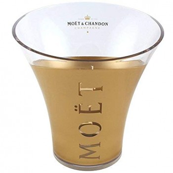 Moet & Chandon Champagner Flaschenkühler Gold Transparent Eiswürfel Behälter für eine Magnum 1,5 Liter oder 0,75 L Champagne Flasche - B07ST6D1C7E