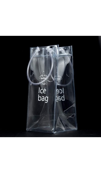 Vordas 4 Stück Transparente Flaschenkühler Eistasche Kühltasche mit Griff für Champagner Wein Getränke - B07XRS9QZLO
