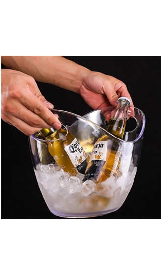Weinkühler & Party-Getränkeeimer klarer Acryl-Eiskübel in Lebensmittelqualität 3,5 Liter Aufbewahrungsbehälter durchsichtiger Eiswanne Sektkühler für Getränke. - B0952LYNRRN