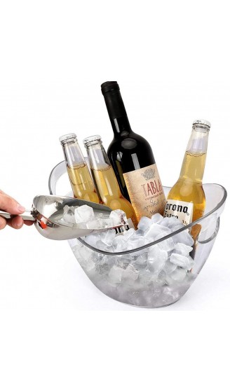 Weinkühler & Party-Getränkeeimer klarer Acryl-Eiskübel in Lebensmittelqualität 3,5 Liter Aufbewahrungsbehälter durchsichtiger Eiswanne Sektkühler für Getränke. - B0952LYNRRN