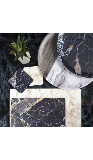 Creative Tops "Navy Marble" Bedruckte Premium-Getränkeuntersetzer mit Korkboden 10,5 x 10,5 cm Navy Blue 6er Set - B07FG62391R